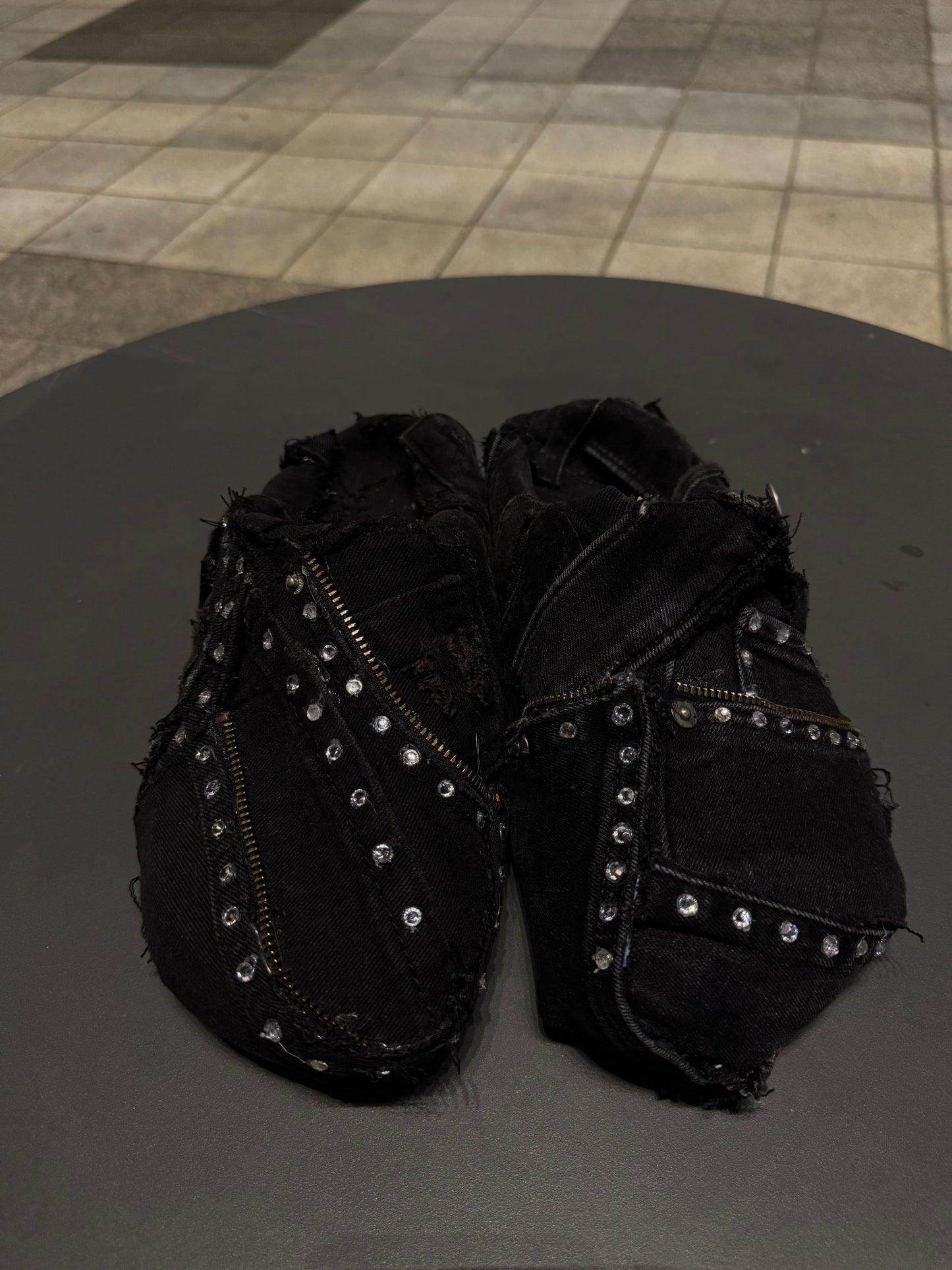 Black Rhinestone Kyro Clogs