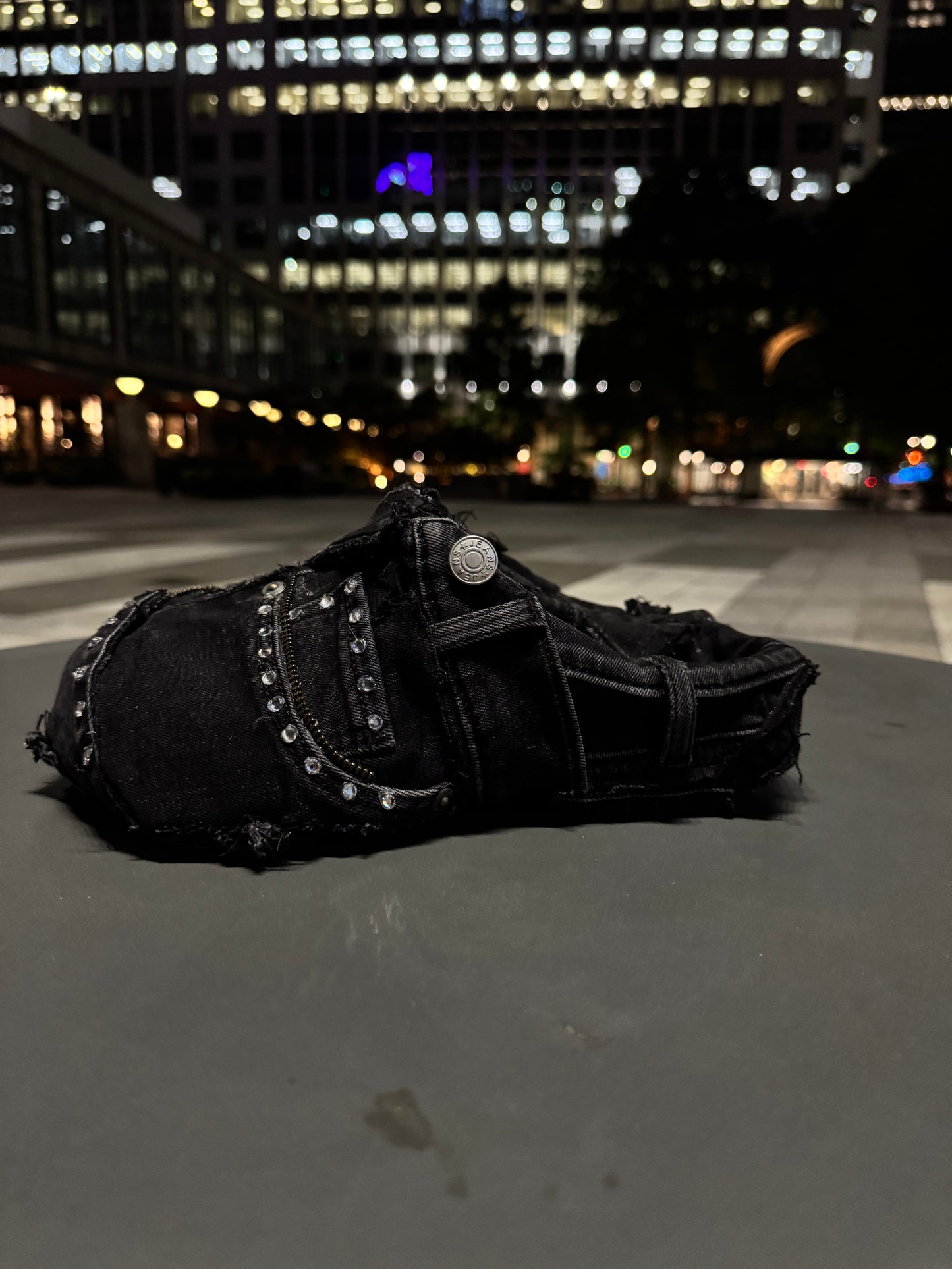 Black Rhinestone Kyro Clogs